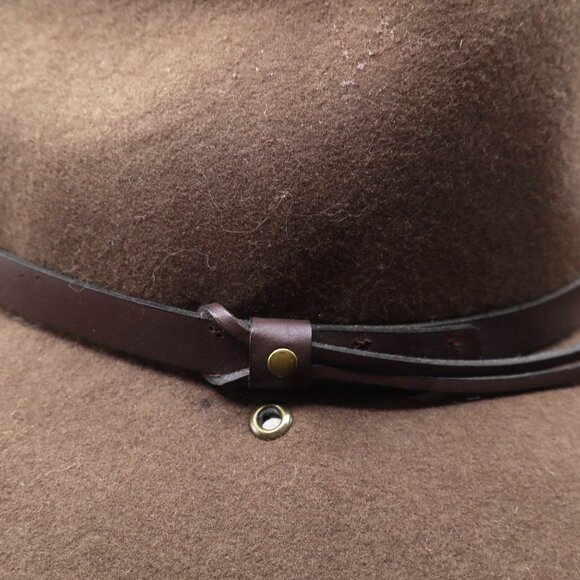 Wool Wide Brim Fedora Hat Mens S Brown Stylish Hippie Bohemian Retro Winter Boho - Picture 4 of 9